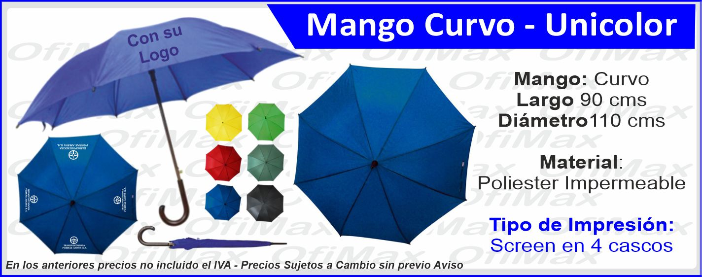 sombrillas y paraguas publicitarios para empresas unicolor, bogota, colombia